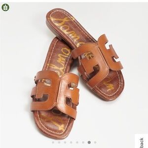 Sam Edelman Saddle Brown Slide Sandals